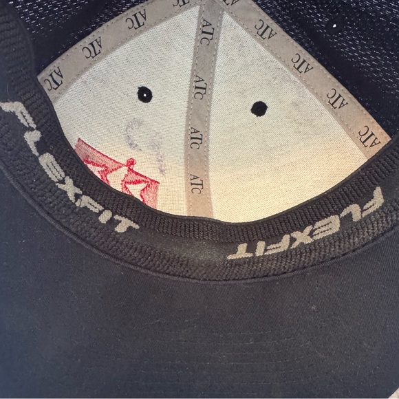 Authentic T-shirt Company Black Baseball Cap with Red Airplane Logo Sz Large-XL - Picture 6 of 8